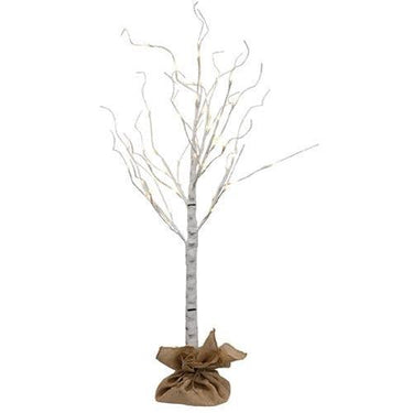 Electric Birch Tree w/48 Lights, 4ft - The Fox Decor
